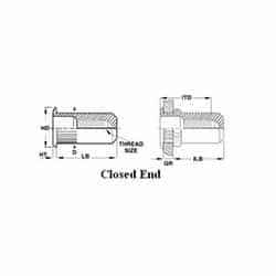Sherex CAL Series – #CAL3-1015-3.8 – Rivet Nut – Aluminum