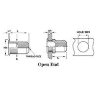 Sherex CAL Series – #CAL3-1015-7.9 – Rivet Nut – Aluminum