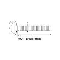 Avdel Maxlok lock bolt brazier head diagram