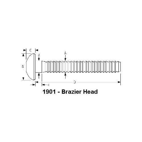 #01901-70610 Avdel Brazier Head Steel Maxlok Lock Bolt, 3/16″ Dia., .062 – .625 Grip