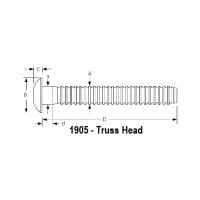 Avdel Maxlok lock bolt truss head diagram