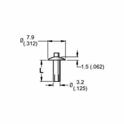 Brazier Head Aluminum / Stainless Steel Drive Rivets