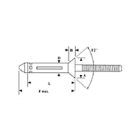 Gesipa Countersunk Head Bulb-tite Rivet (diagram)