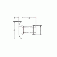 01121-00508 Chobert Rivet Dome Head, Steel, 5/32″ Dia.