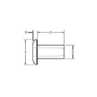 01121-00607 Chobert Rivet Dome Head, Steel, 3/16″ Dia.