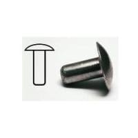 AN 455 A 4-4, Soft 1100F Aluminum Brazier Head Solid Rivet, 1/8″ x 1/4″