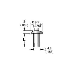 38-106-06-16 Universal Head Drive Rivet, 3/16″ Dia.