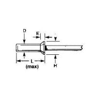 AK41H 1/4″ Aluminum / Steel Countersunk Head Closed End POP Nail Rivet