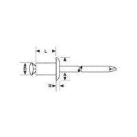 GSMD612ADP Peel Rivet, 3/16″ Dia.