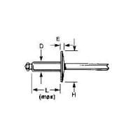 AD46BSLF, Aluminum/Steel Large Flange Head POP Rivet