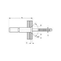 SSCI-06-06 Steel Countersunk Head Interlock Rivet, 3/16″ Dia.