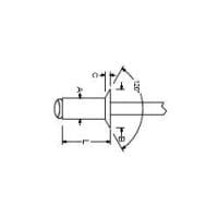SSC6-4 Stainless/Steel Countersunk Rivet, 3/16″ Dia.