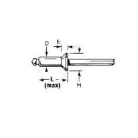 AK46ABS, All Aluminum Countersunk Head POP Rivet
