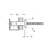 SSPV-08-06 Steel Protruding Head Monobolt Rivet, 1/4″ Dia.
