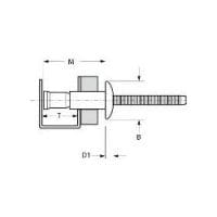 BALVA-06-04 Aluminum Large Flange Monobolt Rivet, 3/16″ Dia.