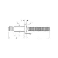 MGLP-U8-6 Stainless Protruding Head Magna-Lok Rivet, 1/4″ Dia.