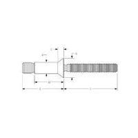 MGL100-R8-12 Steel Flush Head Magna-Lok Rivet, 1/4″ Dia.