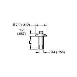 38-105-04-16 Universal Head Drive Rivet, 5/32″ Dia.