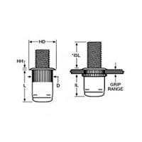 A-S SERIES STUD M4x0.7 ISO #ASS4T47020 – Steel/Metric