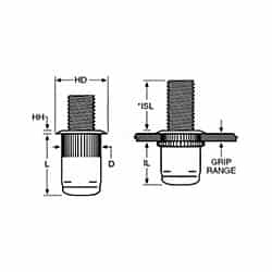 A-S SERIES STUD M10x1.5 ISO #ASS4T101538 – Steel/Metric