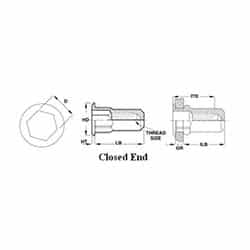 Sherex Rivet CAH2 Series – #CAH2-0632-080 Rivet Nut