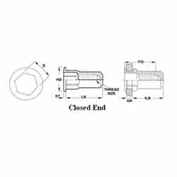 Sherex Rivet CAH2 SERIES – #CAH2-1015-3.8 – Thread Size: #M10x1.5 ISO