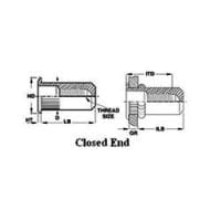 Sherex CAK1 Series – #CAK1-580-3.3 – Rivet Nut – Stainless Steel