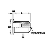 Sherex CAO2 Series – #CAO2-610-4.2 – Rivet Nut – Steel